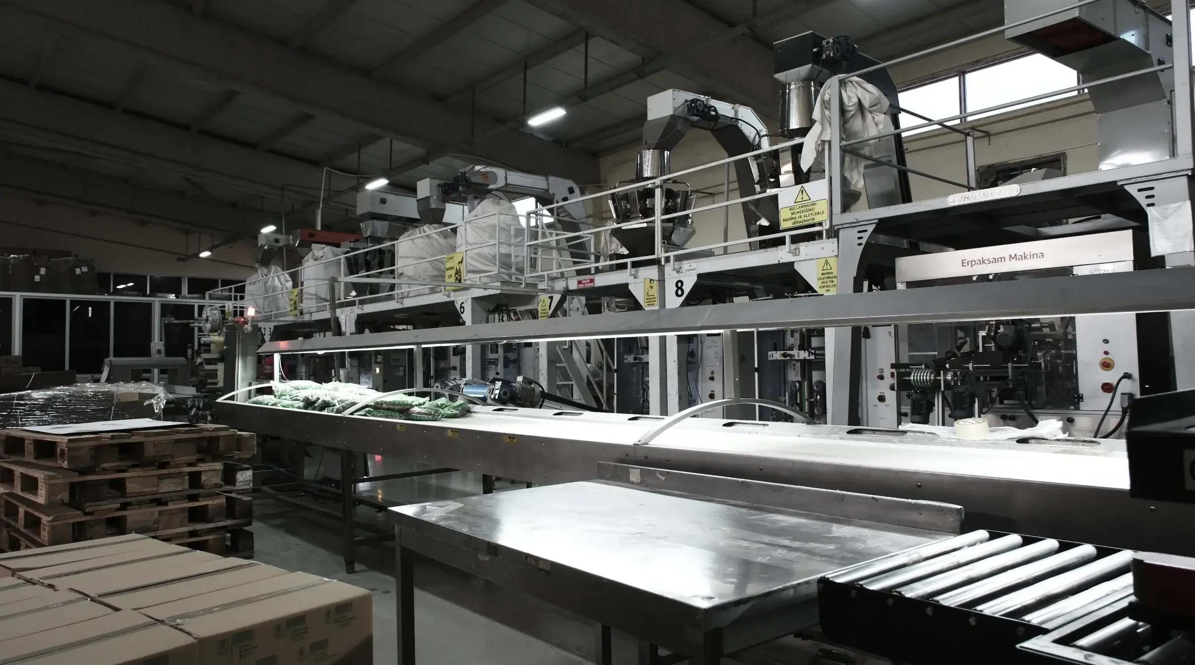 Dedem Kuruyemis automated nut processing facility interior view