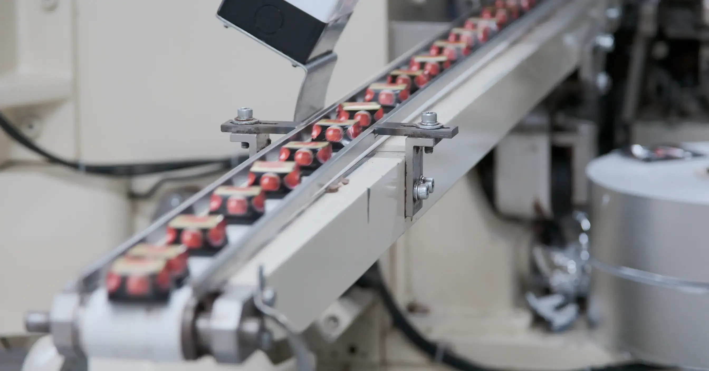 Ender Chocolate confectionery production line showing moulding machinery